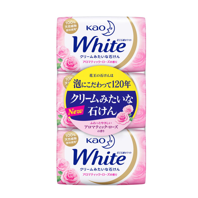 KAO WHITE SOAP AROMATIC ROSE 85g 3PACKS