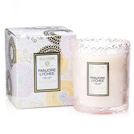 VOLUSPA PANORE LYCHEE SCALLOPED CANDLE